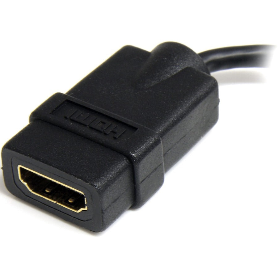 StarTech.com Dongle adaptateur micro HDMI vers HDMI, convertisseur micro HDMI vers HDMI 4K haute vitesse, appareil micro HDMI Type-D vers TV/écran HDMI HDADFM5IN