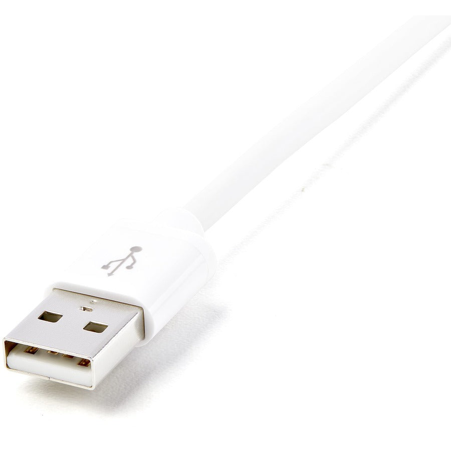 StarTech.com 2m (6ft) Long White Apple&reg; 8-pin Lightning Connector to USB Cable for iPhone / iPod / iPad USBLT2MW