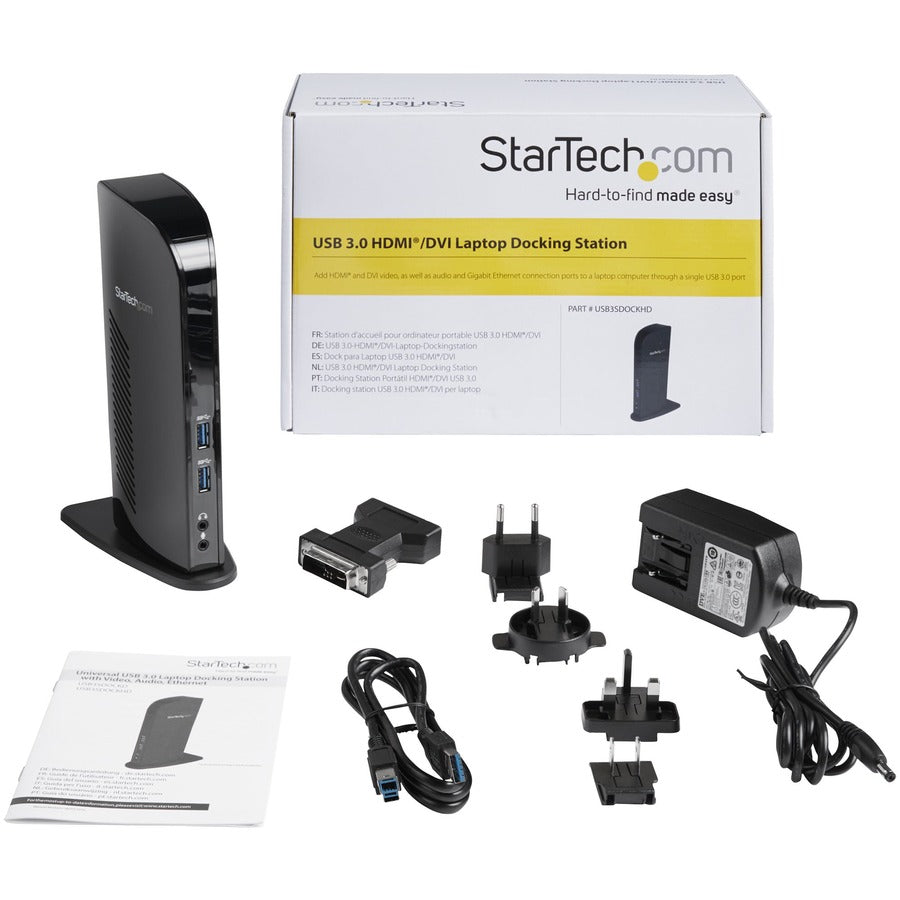 StarTech.com StarTech.com Station d'accueil USB 3.0 double écran avec HDMI et DVI - 6 ports USB - Adaptateur DVI vers VGA inclus USB3SDOCKHD