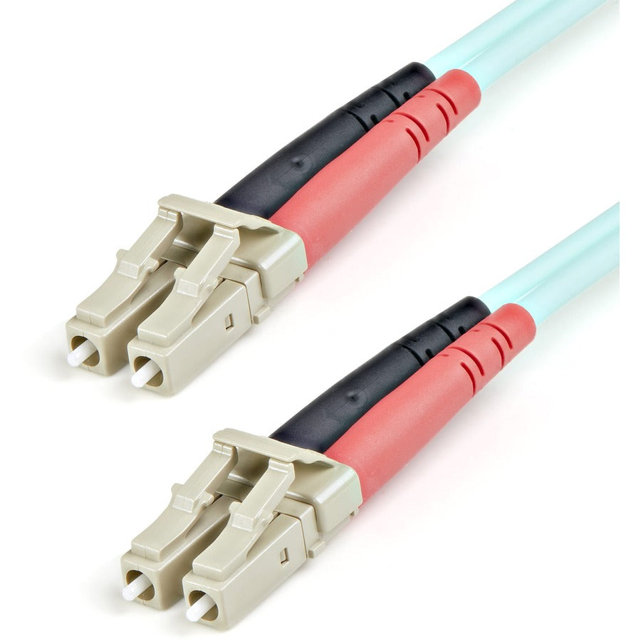 StarTech.com Câble fibre optique 1 m - 10 Gb Aqua - Duplex multimode 50/125 - LSZH - LC/LC - OM3 - Câble de raccordement fibre LC vers LC A50FBLCLC1