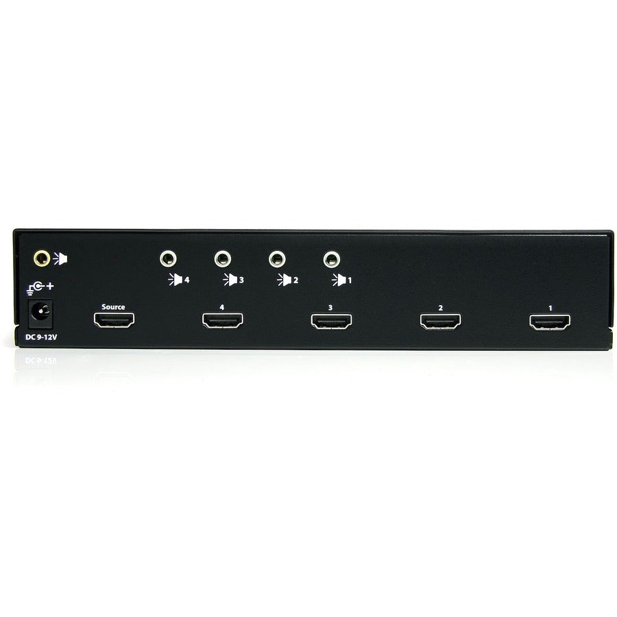 StarTech.com Répartiteur HDMI 1 entrée 4 sorties - 1080p - 4 ports - Supports de montage - Audio 1.3 - Multiport HDMI - Répartiteur audio HDMI ST124HDMI2