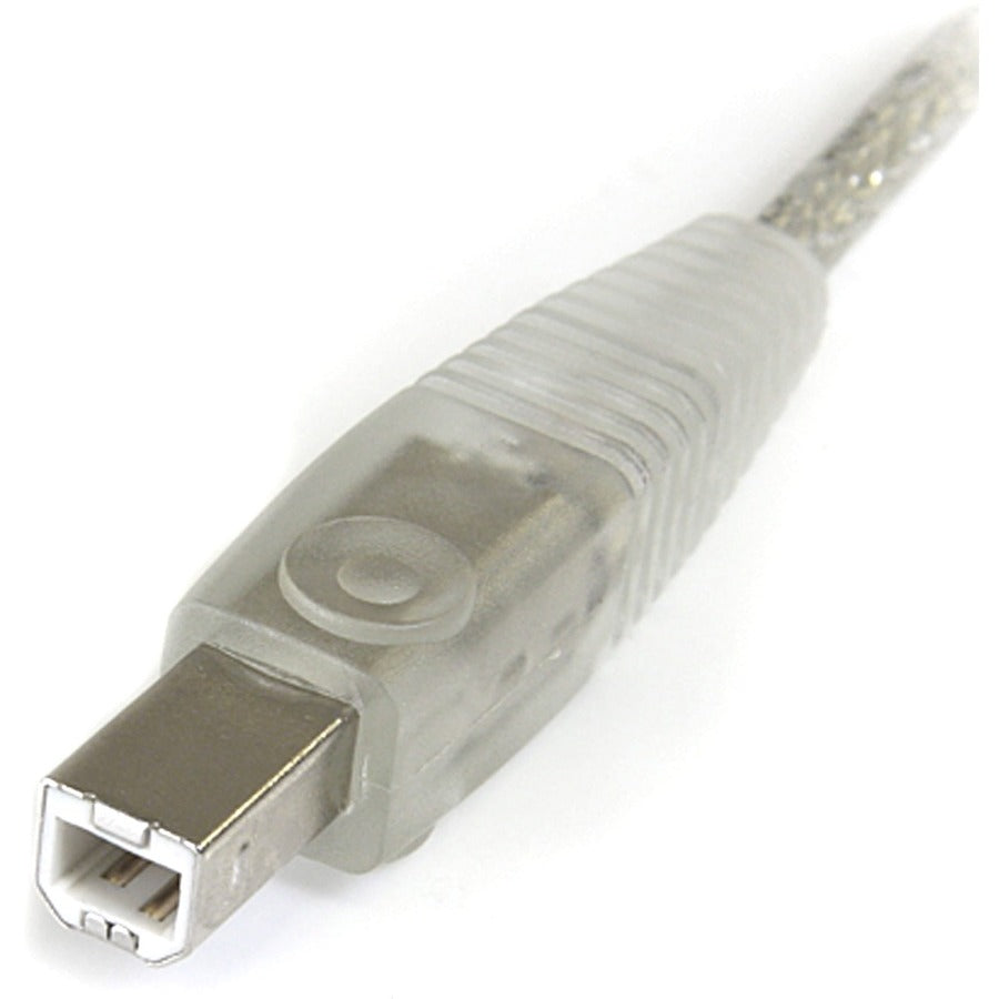 StarTech.com - Transparent USB 2.0 cable - 4 pin USB Type A (M) - 4 pin USB Type B (M) - ( USB / Hi-Speed USB ) - 10 ft USB2HAB10T