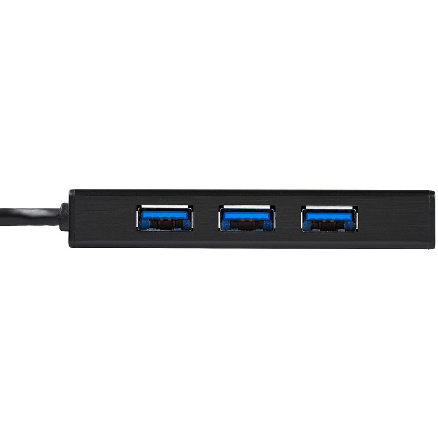 StarTech.com Hub USB 3.0 portable 3 ports avec adaptateur Ethernet Gigabit NIC - Aluminium avec câble ST3300GU3B