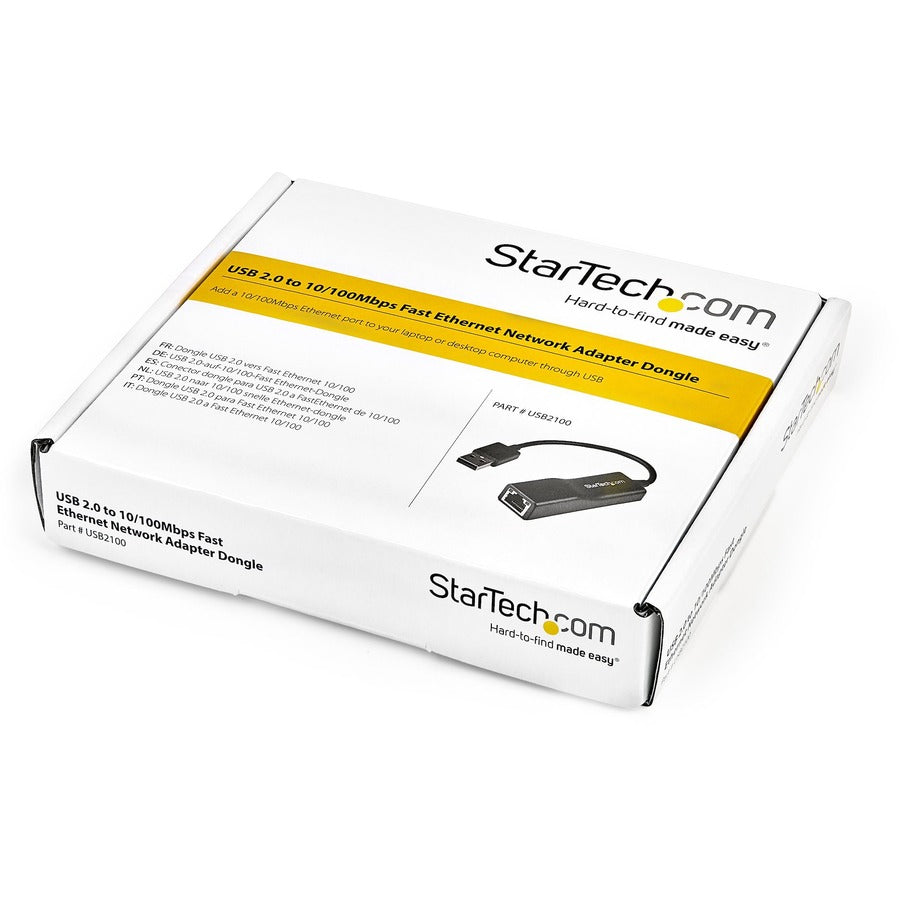 StarTech.com USB 2.0 to 10/100 Mbps Ethernet Network Adapter Dongle USB2100