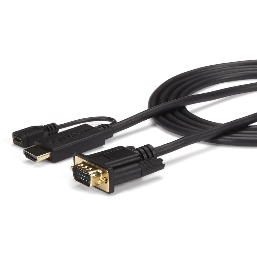 StarTech.com Câble HDMI vers VGA - 3 pieds / 1 m - 1080p - 1920 x 1200 - Câble HDMI actif - Câble moniteur - Câble ordinateur HD2VGAMM3