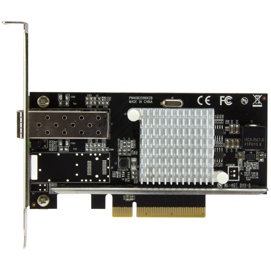 StarTech.com Carte réseau 10G MM/SM 1x simple emplacement 10G SPF+ Puce Intel 82599 Carte Ethernet Gigabit Carte NIC Intel PEX10000SFPI