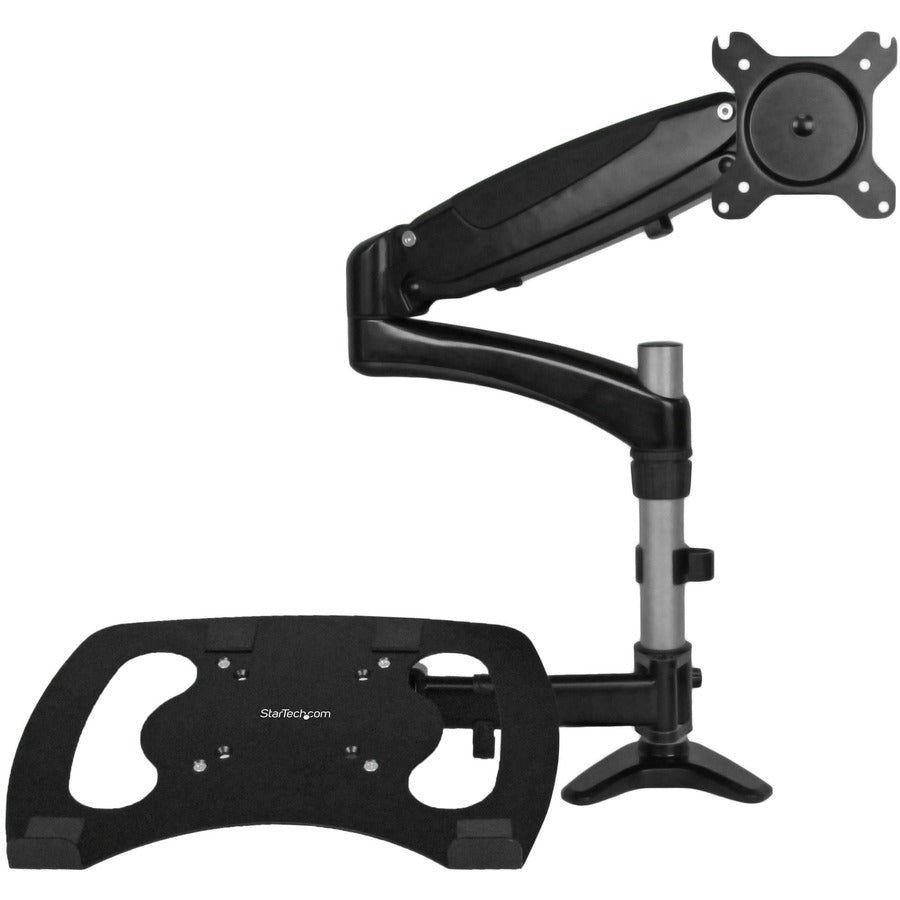 StarTech.com Laptop Monitor Stand - Computer Monitor Stand - Full Motion Articulating - VESA Mount Monitor Desk Mount ARMUNONB