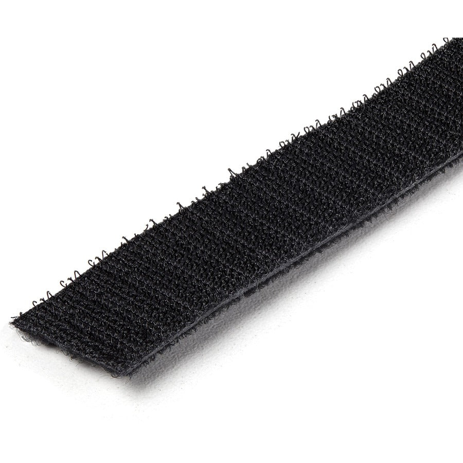 StarTech.com Attache de gestion de câbles à crochets et boucles - Rouleau en vrac de 100 pieds - Noir - Enroulement de câble/sangles coupés à la taille HKLP100