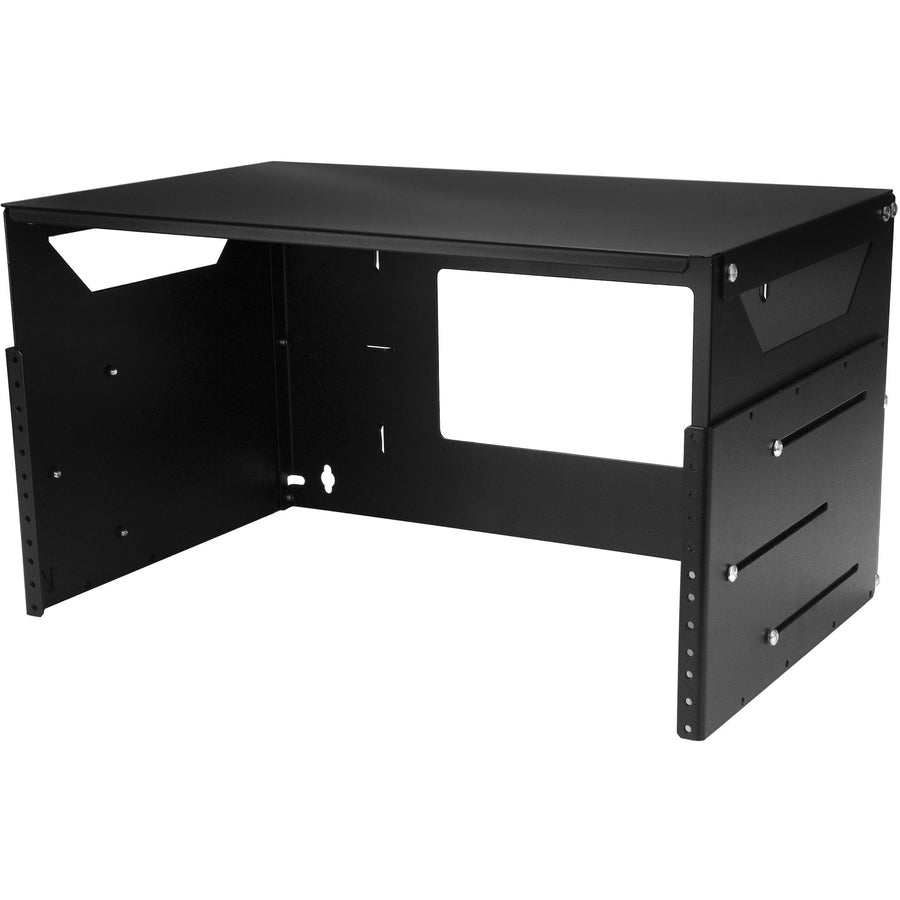 StarTech.com 4U Wallmount Server Rack with Built-in Shelf - Solid Steel - Adjustable Depth 12in to 18in WALLSHELF4U