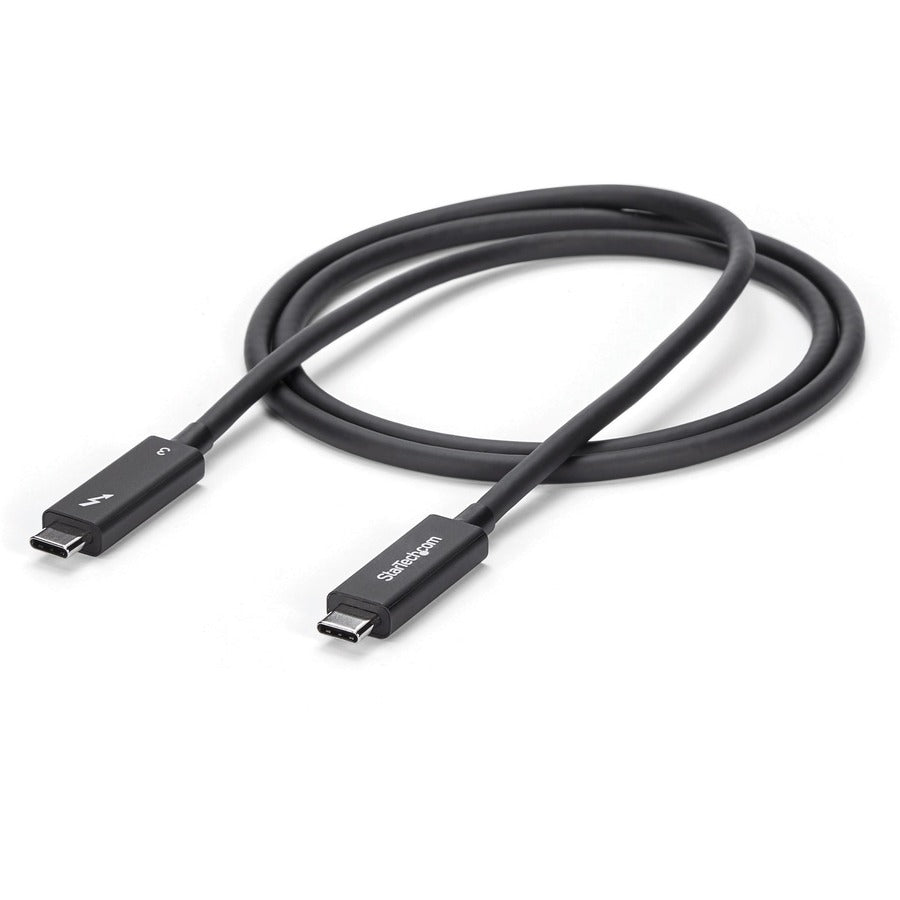 StarTech.com 3 ft 1m Thunderbolt 3 Cable w/ 100W PD - 40Gbps - Dual 4K or Full 5K - Certified Thunderbolt 3 USB-C Cable TBLT3MM1MA