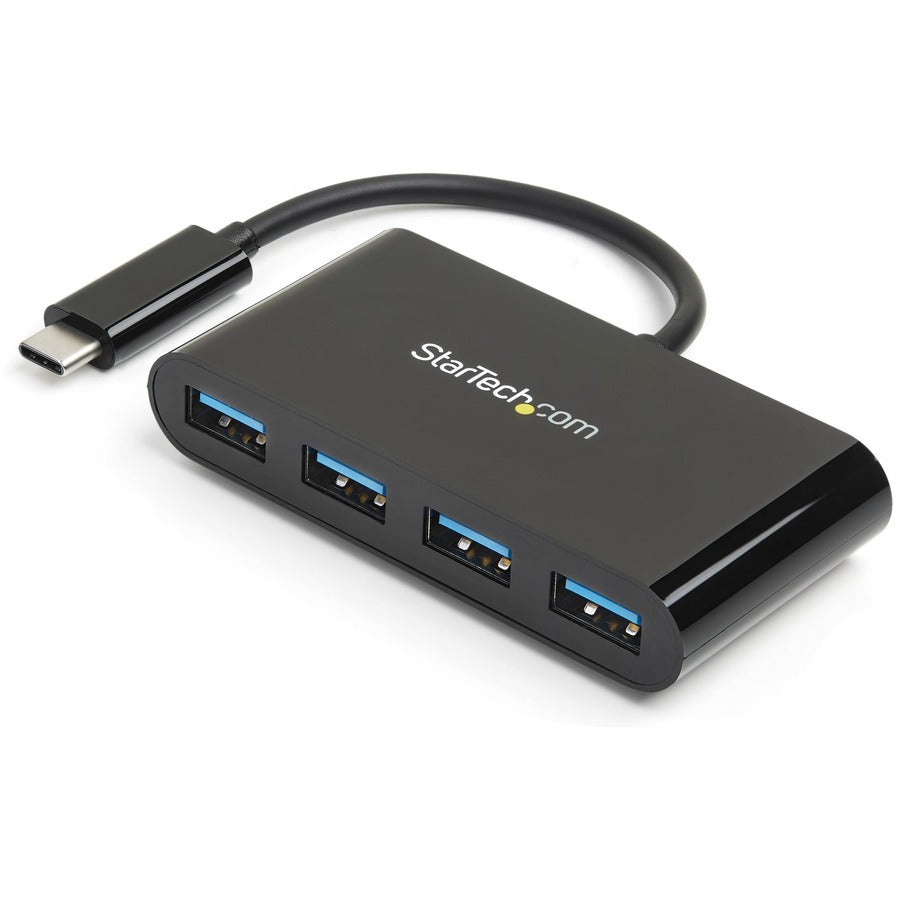 StarTech.com USB C Hub - 4 Port USB C to USB-A (4x) - Bus Powered USB Hub - USB Type C to USB Hub - USB-C to USB - USB 3.1 Type C HB30C4AB