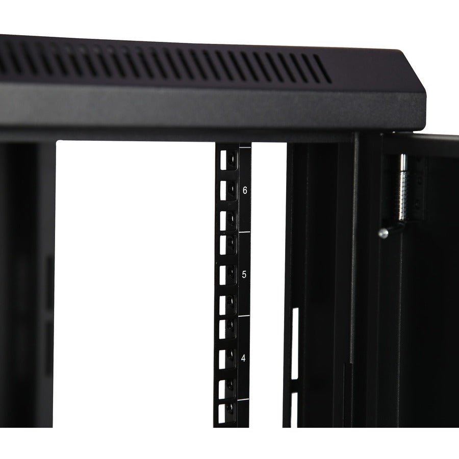 StarTech.com 2 Post 6U 19" Wall Mount Network Cabinet 15" Deep - Locking Vented IT Data Equipment/Switch Rack Enclosure w/Shelf/Hook&Loop RK616WALM