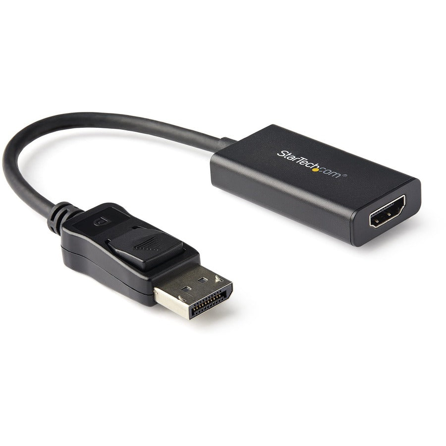 StarTech.com DisplayPort to HDMI Adapter, 4K 60Hz HDR10 Active DisplayPort 1.4 to HDMI 2.0b Converter, Latching DP Connector, DP to HDMI DP2HD4K60H