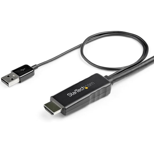 StarTech.com 2m (6ft) HDMI to DisplayPort Cable 4K 30Hz - Active HDMI 1.4 to DP 1.2 Adapter Cable with Audio - USB Powered Video Converter HD2DPMM2M