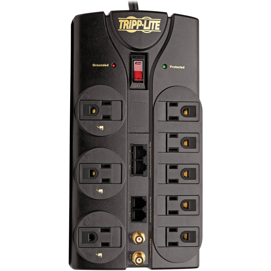 Tripp Lite 8-Outlet TV/Modem Surge Protector TLP810NET