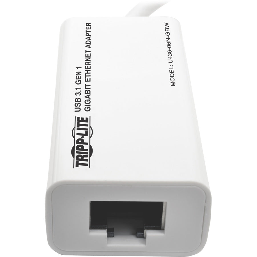 Tripp Lite U436-06N-GBW Adaptateur réseau USB 3.1 Gen 1 Type-C vers Gigabit Ethernet NIC U436-06N-GBW