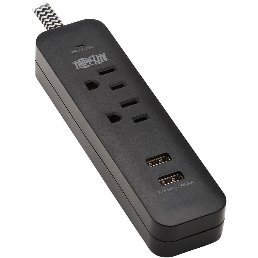 Tripp Lite Protect It! TLP206USB 2-Outlet Surge Suppressor/Protector TLP206USB