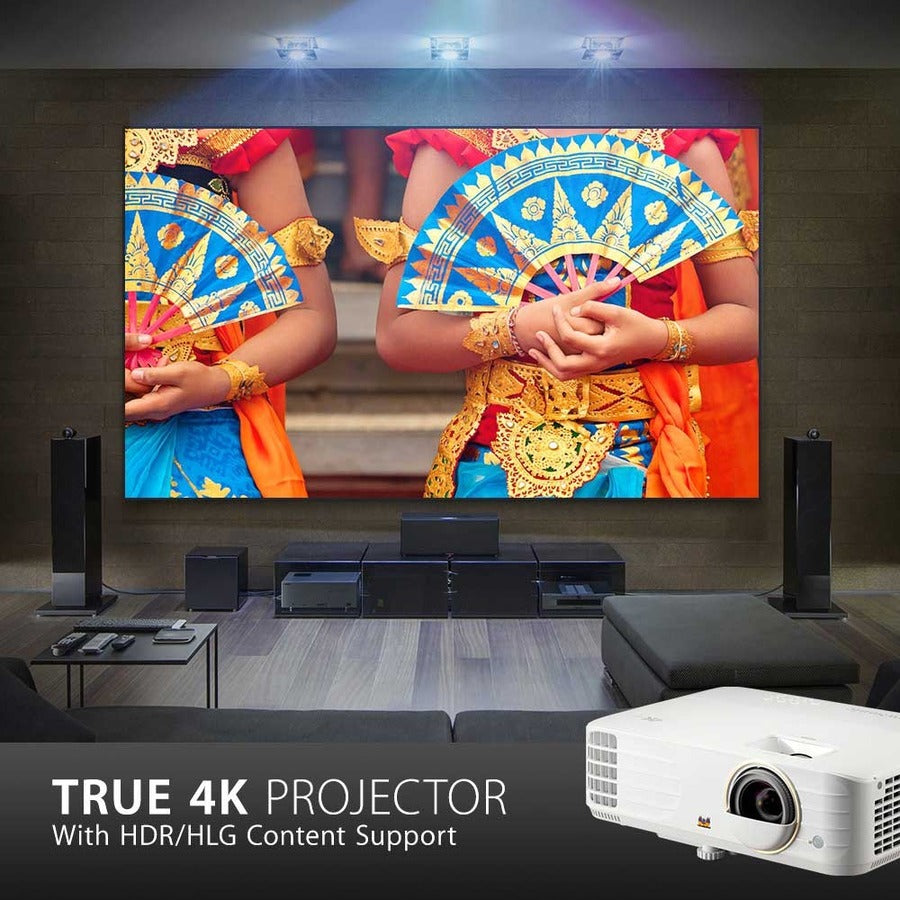 ViewSonic PX748-4K DLP Projector - 16:9 - Ceiling Mountable - White PX748-4K