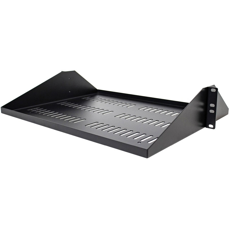 StarTech.com 2U Vented Server Rack Cabinet Shelf - Fixed 14" Deep Cantilever Rackmount Tray for 19" Data/AV/Network Enclosure w/Cage Nuts SHELF-2U-14-CENTER-V