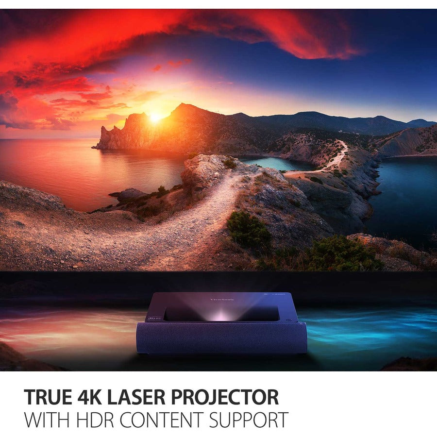 ViewSonic X2000B-4K Ultra Short Throw Laser Projector - 16:9 - Wall Mountable, Ceiling Mountable - Black X2000B-4K