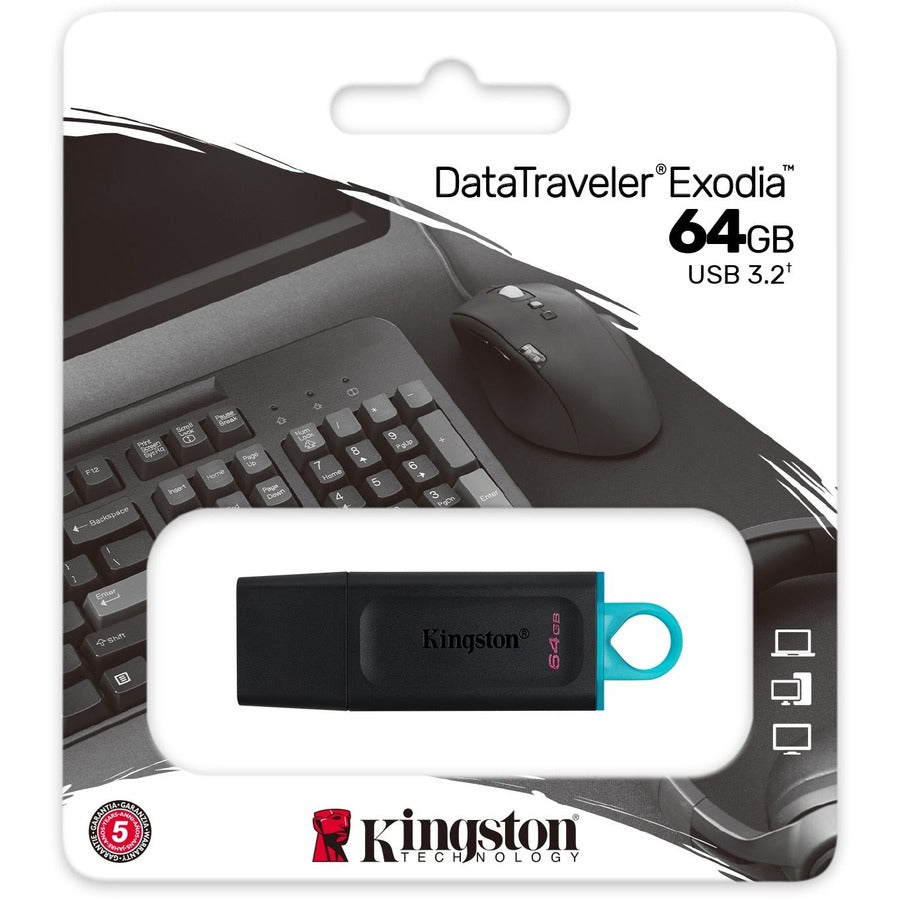 Kingston DataTraveler Exodia 64GB USB 3.2 (Gen 1) Flash Drive DTX/64GBCR