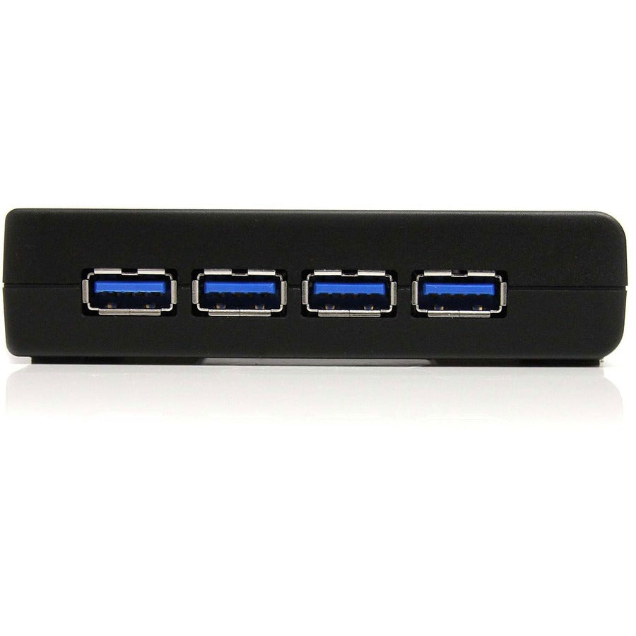 StarTech.com 4 Port Black SuperSpeed USB 3.0 Hub ST4300USB3