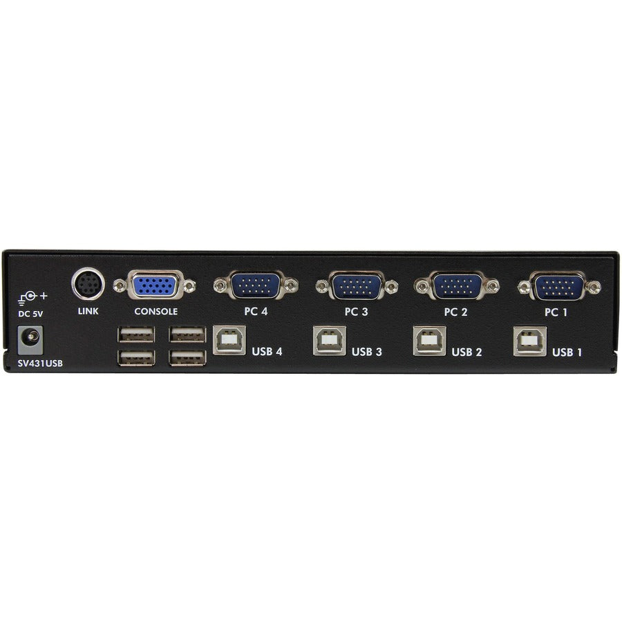 StarTech.com StarTech.com StarView SV431USB - KVM switch - USB - 4 ports - 1 local user - USB - 1U SV431USB