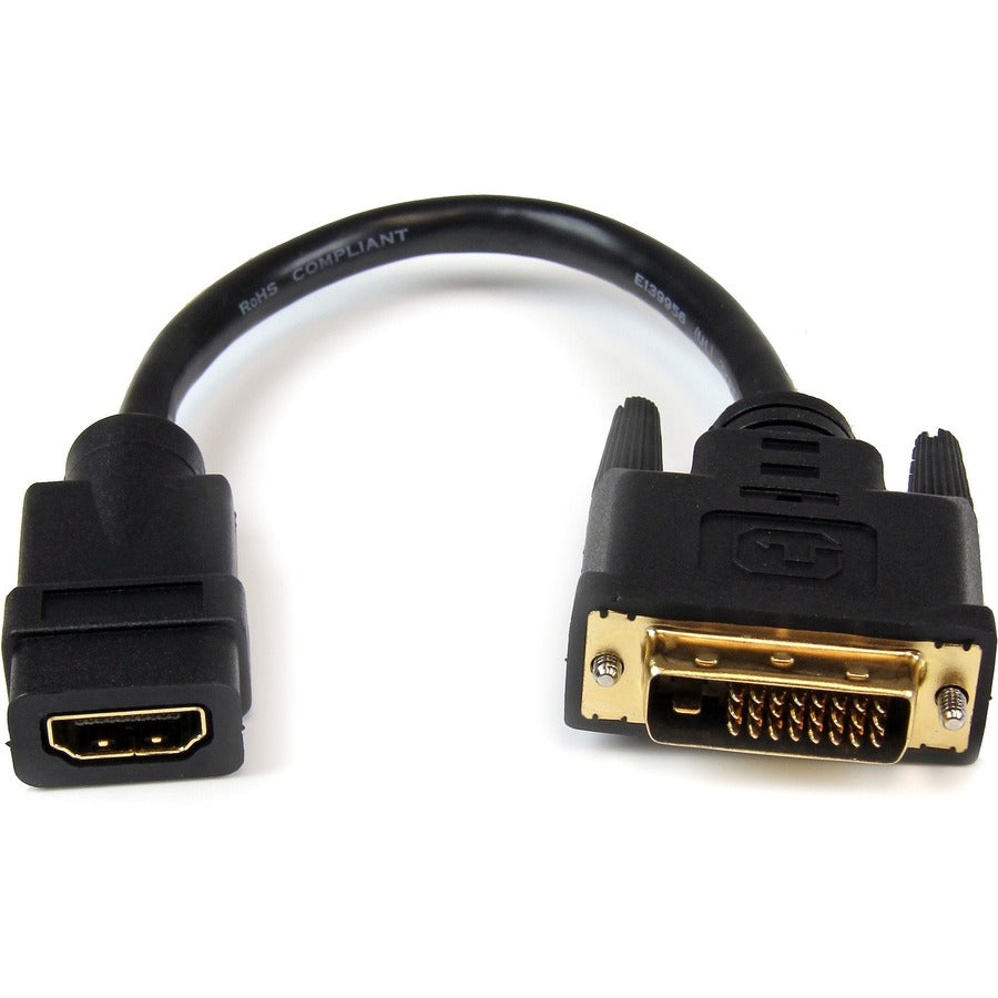 StarTech.com 8in HDMI&reg; to DVI-D Video Cable Adapter - HDMI Female to DVI Male HDDVIFM8IN