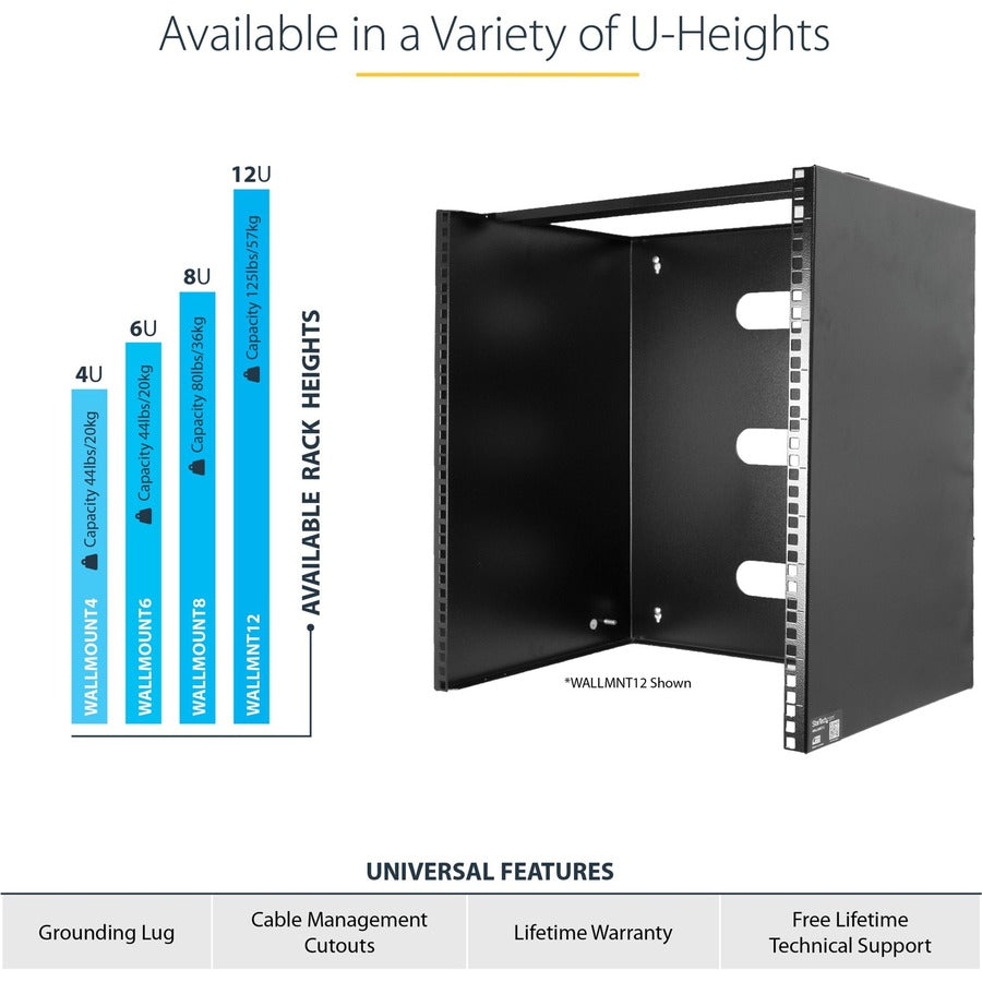 StarTech.com 6U 13.78 n Deep Wallmounting Bracket for Patch Panel WALLMOUNT6