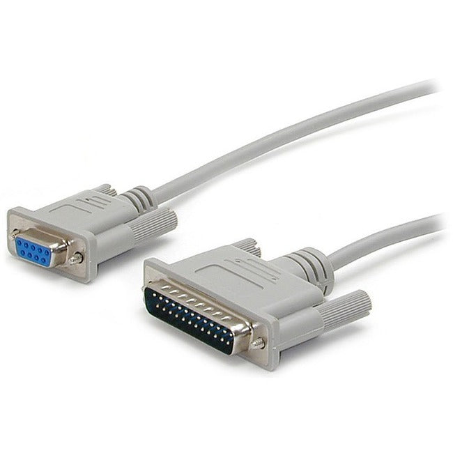 StarTech.com 10 ft Cross Wired DB9 to DB25 Serial Null Modem Cable - Null modem cable - DB-9 (F) - DB-25 (M) - 10 ft SCNM925FM