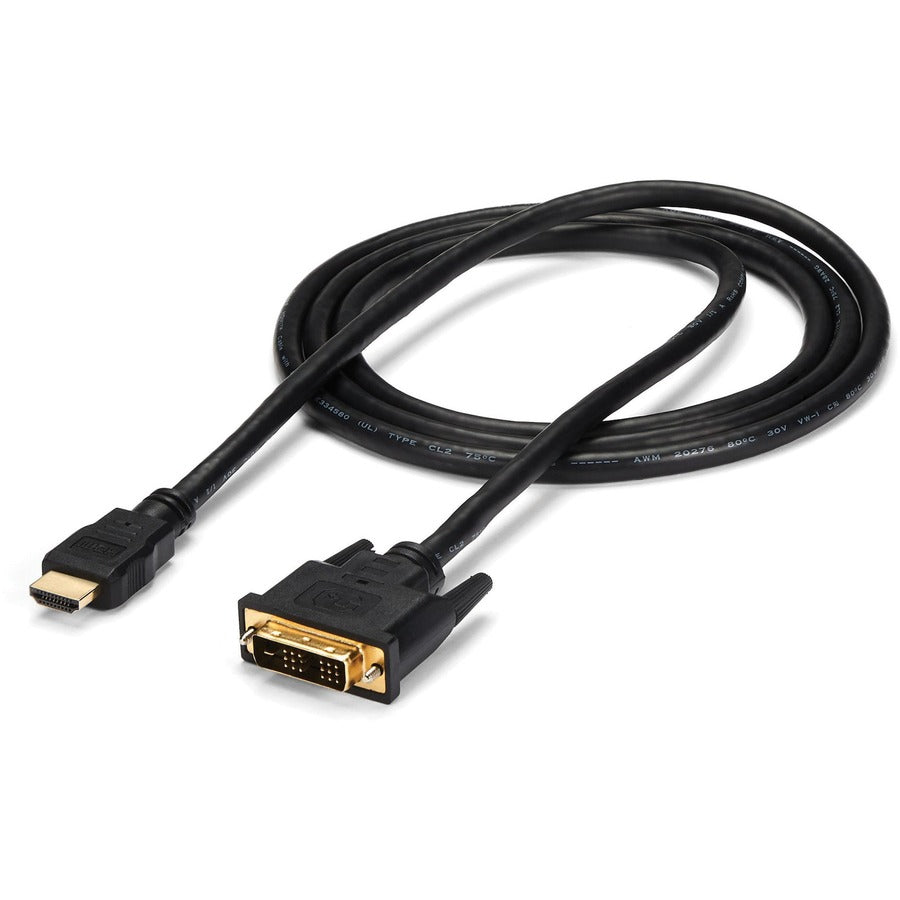 StarTech.com HDMI to DVI Cable - 6 ft / 2m - HDMI to DVI-D Cable - HDMI Monitor Cable - HDMI to DVI Adapter Cable HDMIDVIMM6