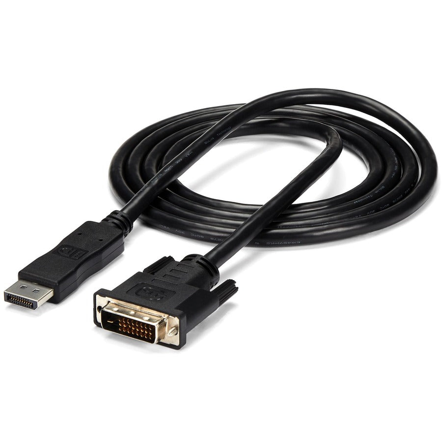 StarTech.com 6ft (1.8m) DisplayPort to DVI Cable, DisplayPort to DVI-D Adapter Cable, 1080p Video, DP 1.2 to DVI Monitor Converter Cable DP2DVIMM6