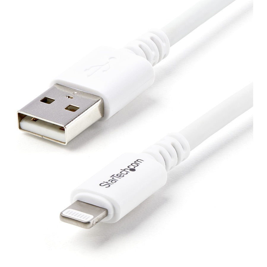 StarTech.com 3m (10ft) Long White Apple&reg; 8-pin Lightning Connector to USB Cable for iPhone / iPod / iPad USBLT3MW