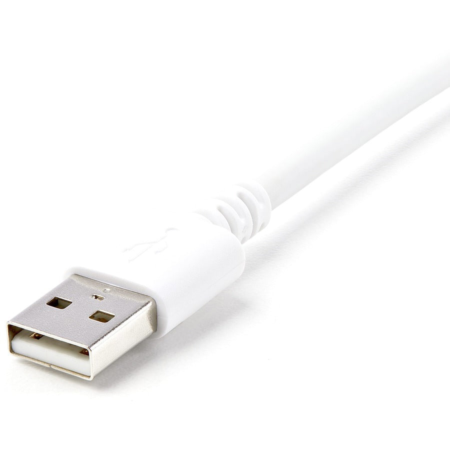 StarTech.com 3m (10ft) Long White Apple&reg; 8-pin Lightning Connector to USB Cable for iPhone / iPod / iPad USBLT3MW