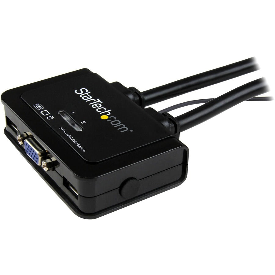 StarTech.com Commutateur KVM à câble USB VGA 2 ports - Alimenté par USB avec commutateur à distance SV211USB