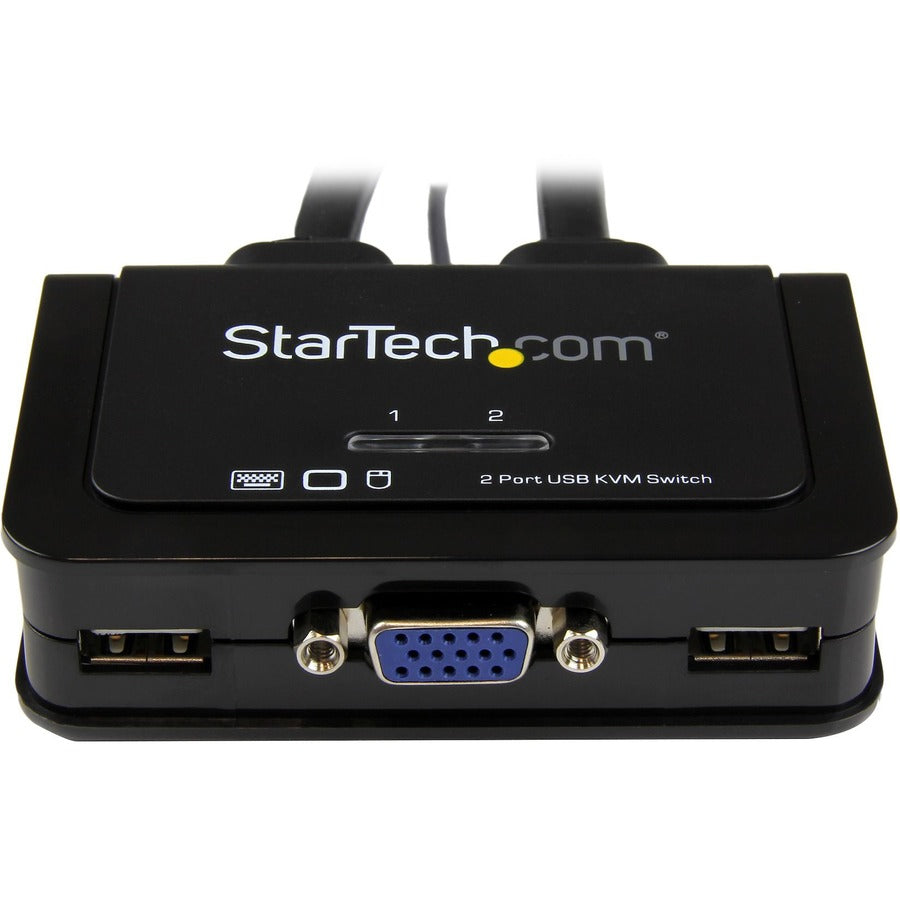 StarTech.com Commutateur KVM à câble USB VGA 2 ports - Alimenté par USB avec commutateur à distance SV211USB