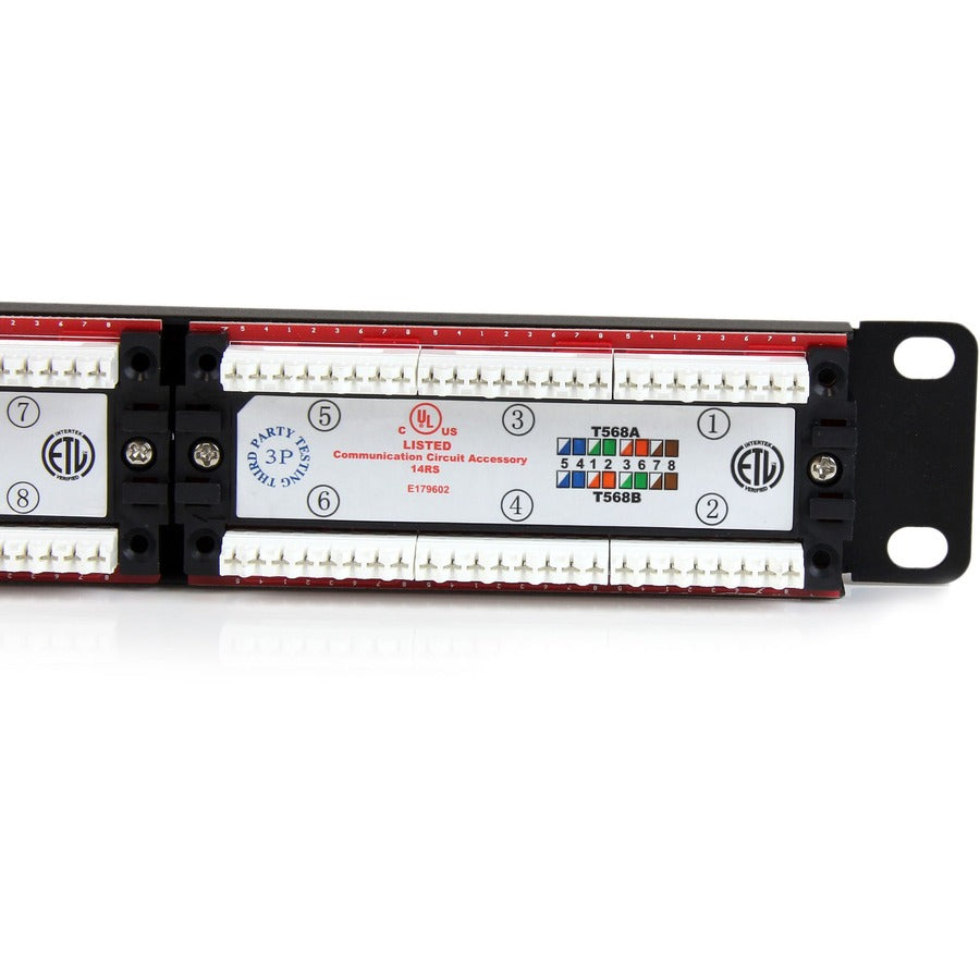 StarTech.com 24 Port 1U Rackmount Cat 6 110 Patch Panel C6PANEL24