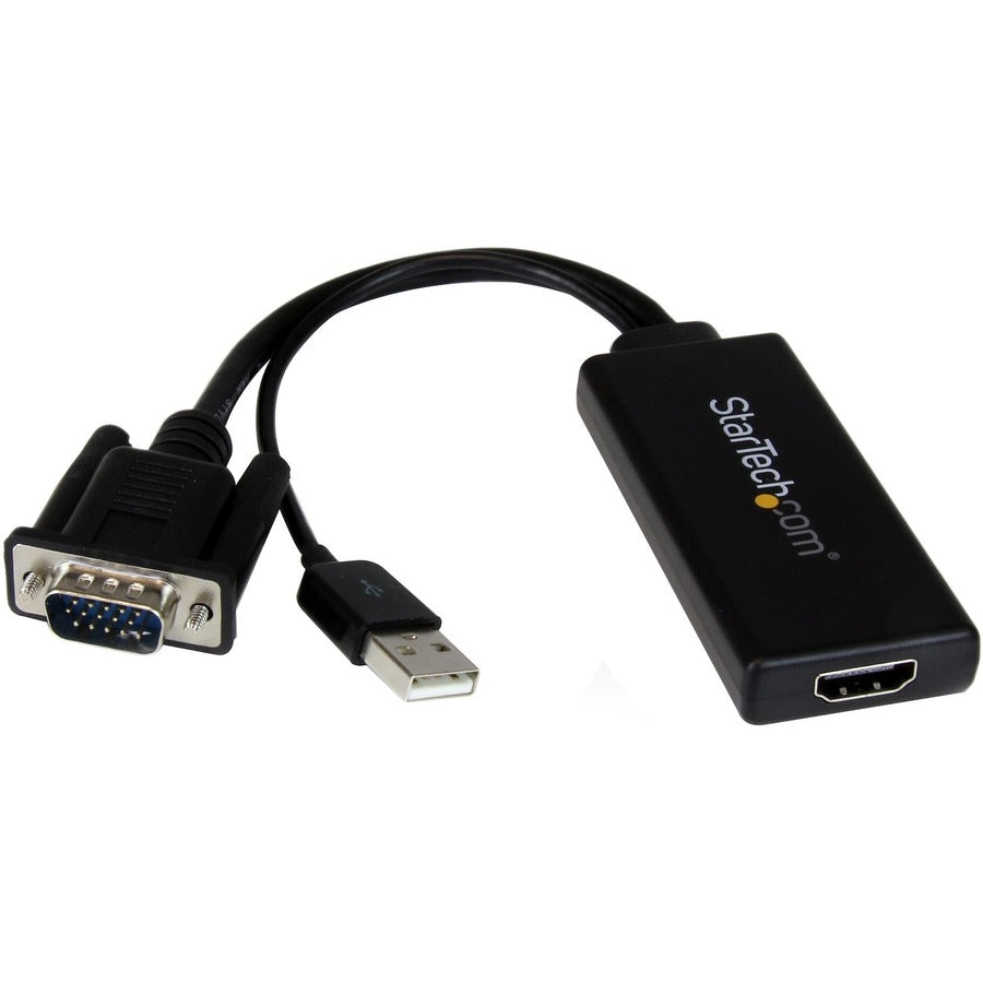 StarTech.com VGA to HDMI Adapter with USB Audio & Power - Portable VGA to HDMI Converter - 1080p VGA2HDU
