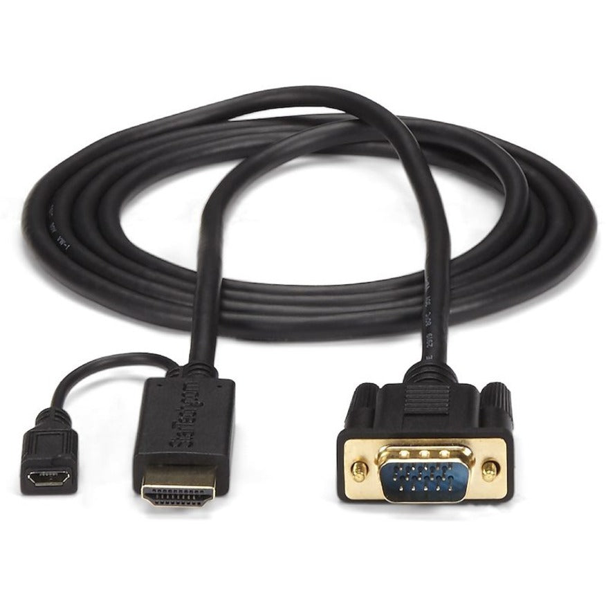 StarTech.com HDMI to VGA Cable - 6 ft / 2m - 1080p - 1920 x 1200 - Active HDMI Cable - Monitor Cable - Computer Cable HD2VGAMM6