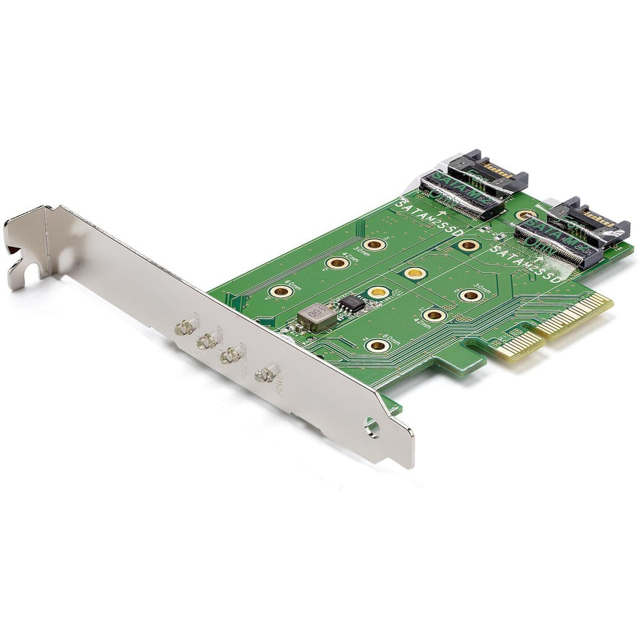 Adaptateur StarTech.com M.2 - 3 ports - 1 x PCIe (NVMe) M.2 - 2 x SATA III M.2 - SSD Adaptateur PCIE M.2 - SSD M2 - SSD PCI Express PEXM2SAT32N1