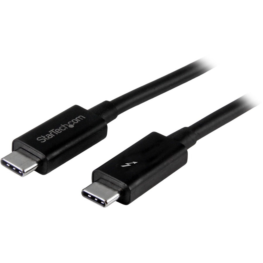 StarTech.com Thunderbolt 3 Cable - 3 ft / 1m - 4K 60Hz - 20Gbps - USB C to USB C Cable - Thunderbolt 3 USB Type C Charger Cable TBLT3MM1M