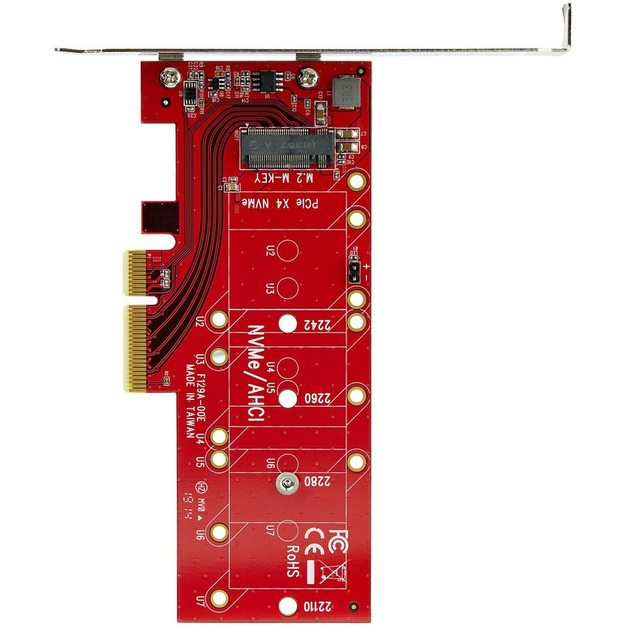 StarTech.com Adaptateur M.2 - x4 PCIe 3.0 NVMe - Profil bas et profil complet - Adaptateur SSD PCIE M.2 - SSD M2 - SSD PCI Express PEX4M2E1