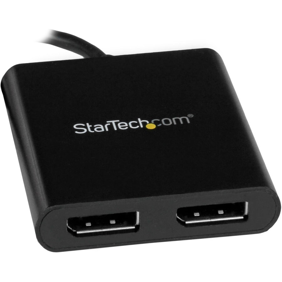 StarTech.com 2-Port Multi Monitor Adapter - USB-C to DisplayPort 1.2 Video Splitter - USB-C to Dual DP MST Hub - TB3 Compatible - Windows MSTCDP122DP