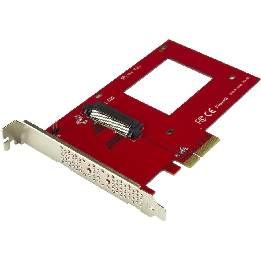 StarTech.com Adaptateur U.2 vers PCIe pour SSD NVMe U.2 2,5" - Adaptateur PCIe SFF-8639 - x4 PCI Express 3.0 - Adaptateur PCIe NVMe - Carte PCIe U.2 PEX4SFF8639