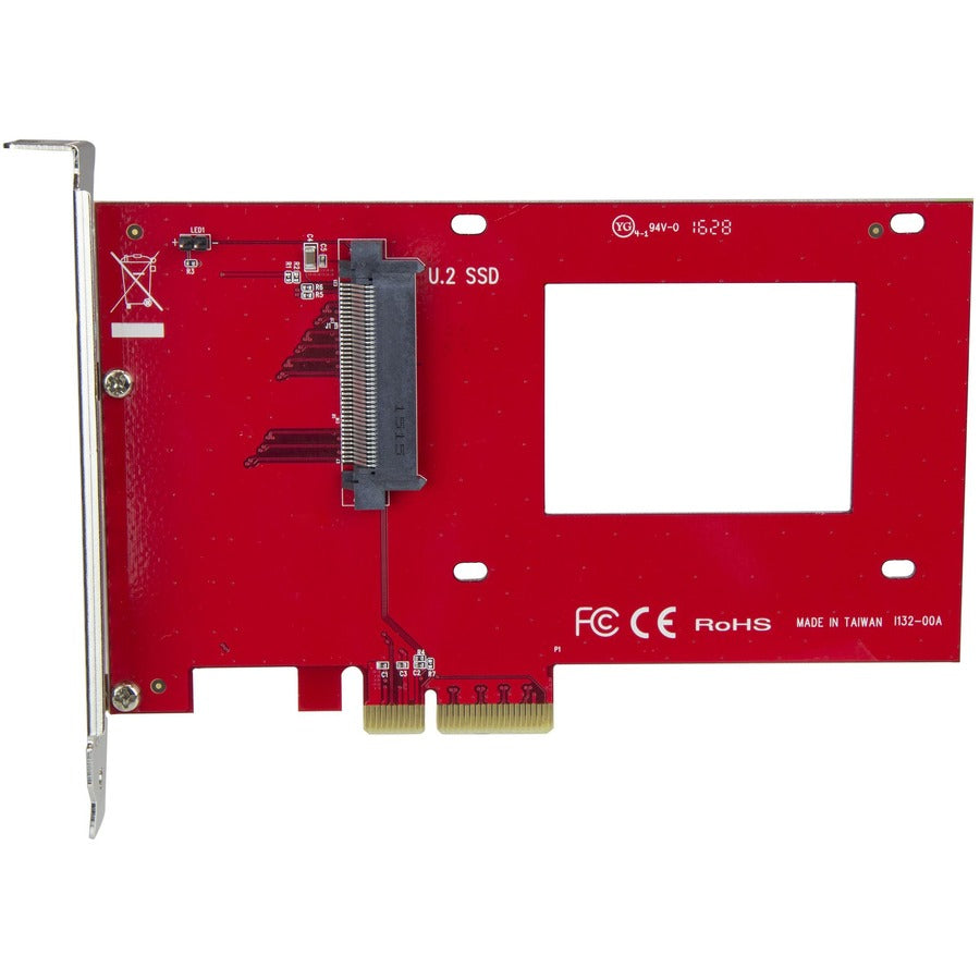 StarTech.com Adaptateur U.2 vers PCIe pour SSD NVMe U.2 2,5" - Adaptateur PCIe SFF-8639 - x4 PCI Express 3.0 - Adaptateur PCIe NVMe - Carte PCIe U.2 PEX4SFF8639