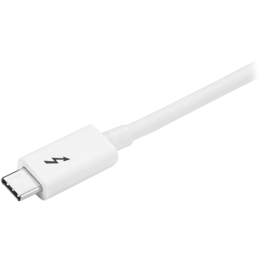 StarTech.com 2m Thunderbolt 3 Cable - 20Gbps - White - Thunderbolt / USB-C / DisplayPort Compatible - Thunderbolt 3 USB-C Cable TBLT3MM2MW