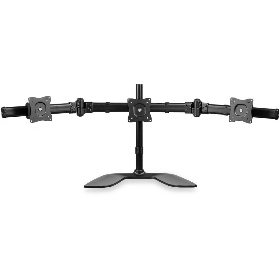 StarTech.com Triple Monitor Stand - Crossbar - Steel & Aluminum - For VESA Mount Monitors up to 27in - Computer Monitor Stand - 3 Monitor Arm ARMBARTRIO2