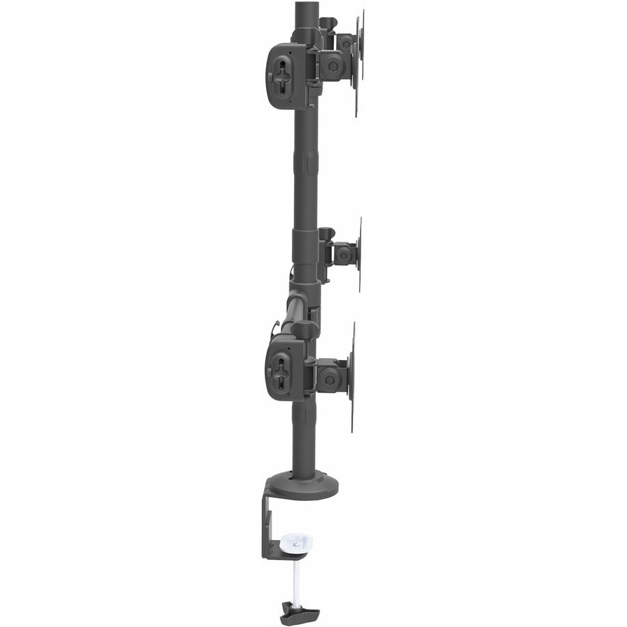 StarTech.com Desk Mount Quad Monitor Arm - 4 VESA Displays up to 27" - Ergonomic Height Adjustable Articulating Pole Mount - Clamp/Grommet ARMQUAD