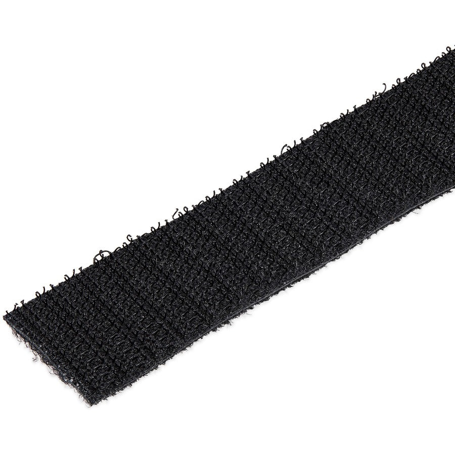 StarTech.com Hook-and-Loop Cable Management Tie - 50 ft. Bulk Roll - Black - Cut-to-Size Cable Wrap / Straps HKLP50