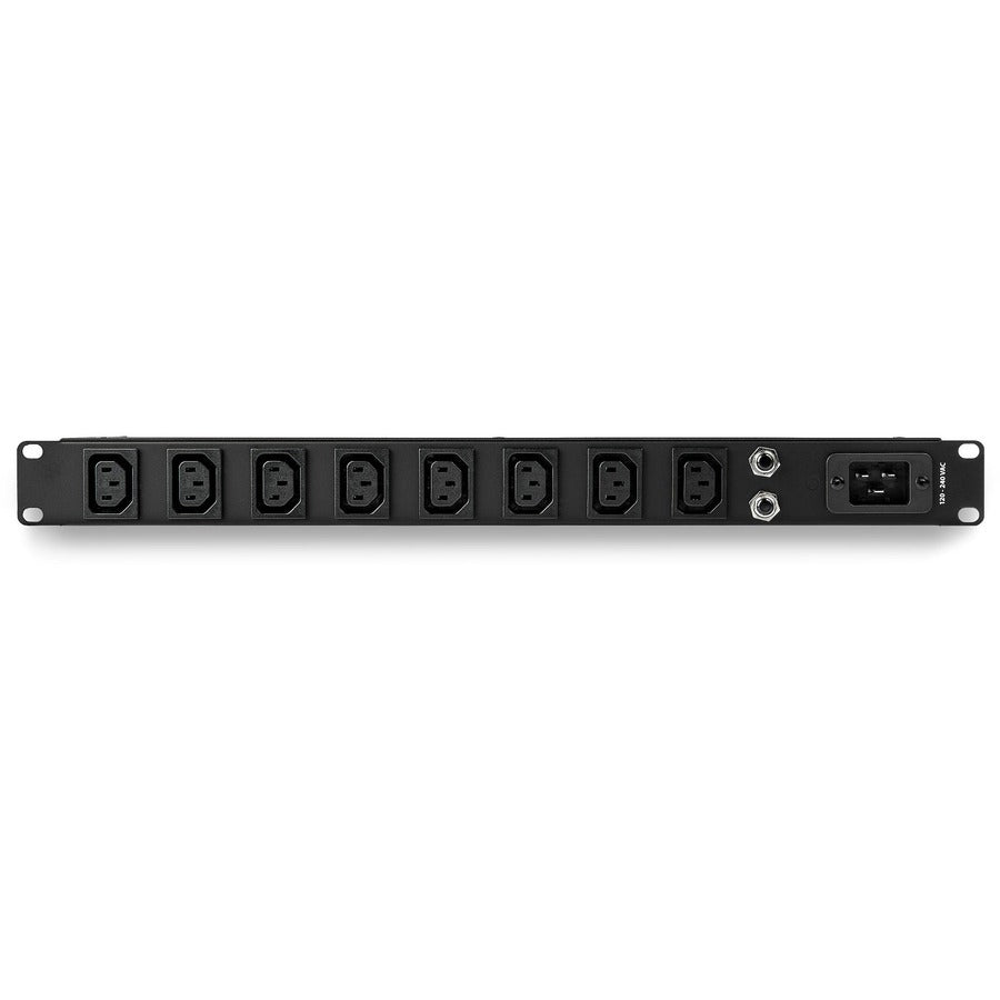 StarTech.com PDU 1U 19" 8 ports à montage en rack, alimentation/bande d'alimentation en rack à prise IEC C13, protection contre les surtensions pour rack de serveur horizontal 16 A 240 V PDU08C13H